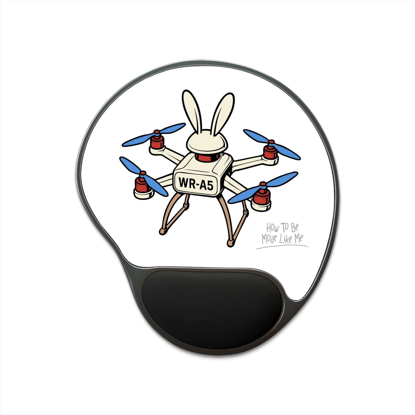 WR-A5 Drone Mouse Pad with Wrist Rest, Desk Accessory, Perfect for Gamers, Office Decor, Gifts for Tech Lovers
